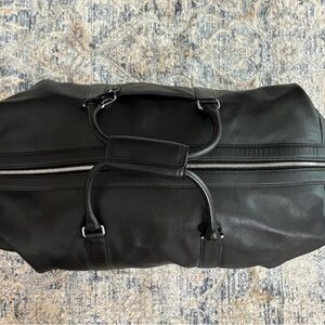 Coach Black Leather Duffel Bag